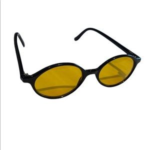 Retro plastic yellow sunglasses